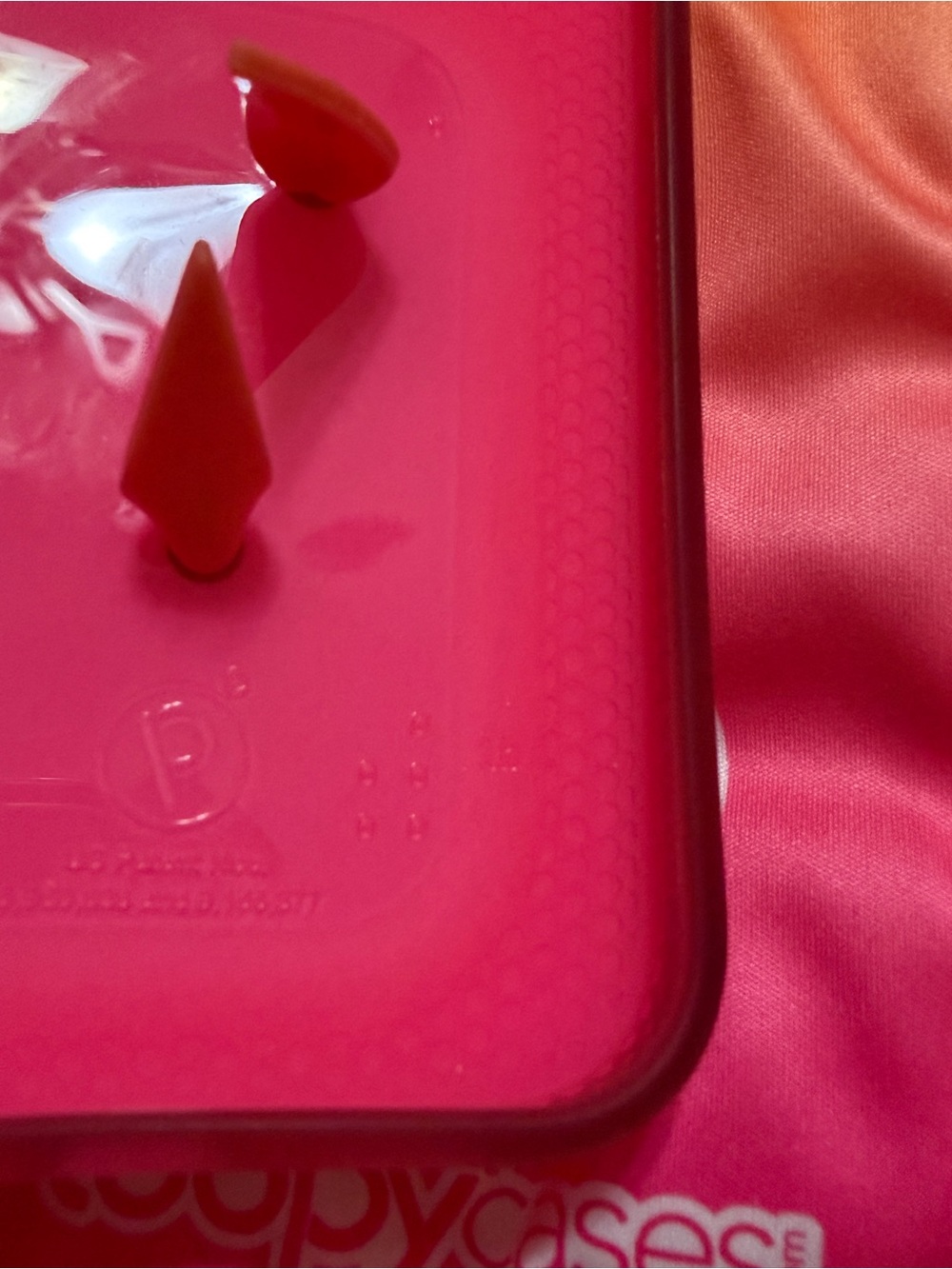 Loopy Case Gradient Pink to Orange Phone Case with Loop Strap - Picture 4 of 5